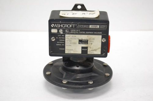 ASHCROFT B424T-XFSNN PRESSURE CONTROL SWITCH 125/250/480V-AC 125V-DC 15A B277078