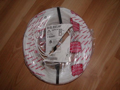 Coleman cable, 22/4 sol cm 5c cl wht cable, new partial roll 375&#039; approx. alarm for sale