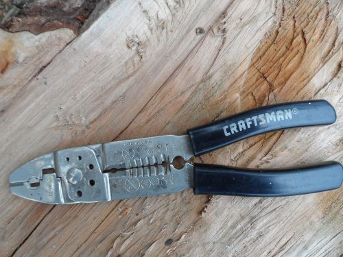 VINTAGE CRAFTSMAN COLLECTIBLE  USABLE WIRE STRIPPER CRIMPER CUTTER PLIERS U.S.A