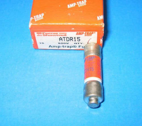 box of ten ATDR15 Amp-trap Fuses Gould Shawmut Clas CC 15A 600V AC time delay