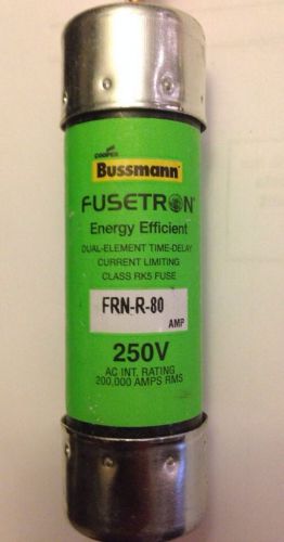 Three (3) COOPER BUSSMANN FRN-R-80 Fuse, 80A, 1 1/16 Dia, L Holder NEW