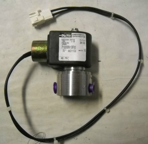 PARKER 71225SN1GF00 PRESSUR SOLENOID VALVE 24 VDC,10 WATTS,1/6IN ORIFICE 400 PSI