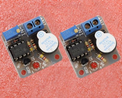 2pcs 12V Accumulator Sound Light Alarm Buzzer Prevent Over Discharge Controller