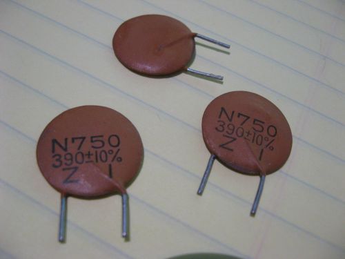 Lot of 50 N750 Cermaic Disc Capacitors 390 pF 500V 10% NOS