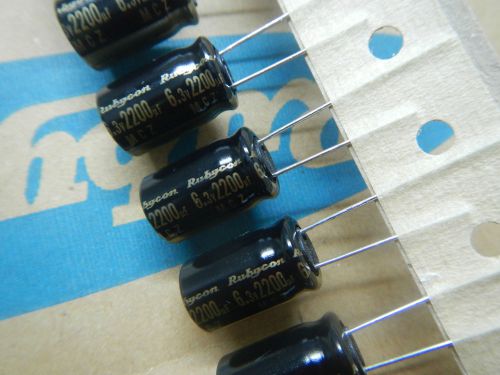 50PC,Rubycon 6.3V 2200UF MCZ Electrolytic Capacitor 10x16mm