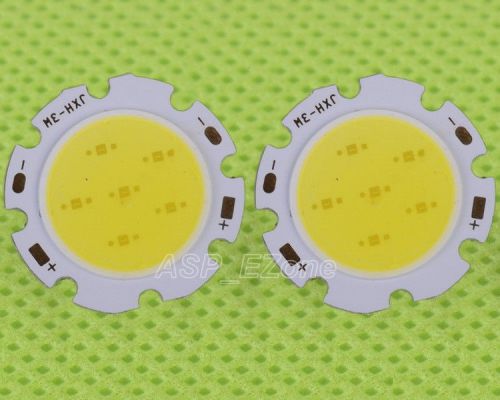 2pcs 3W Pure White COB High Power LED Roundness LED Light Emitting Diode