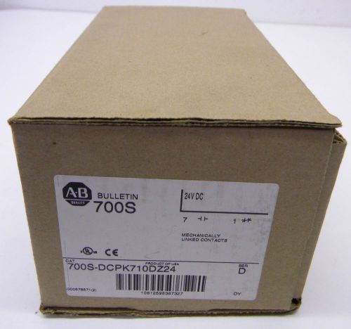 New allen bradley 700s-dcpk710dz24 safety control relay bulletin 24vdc nib for sale