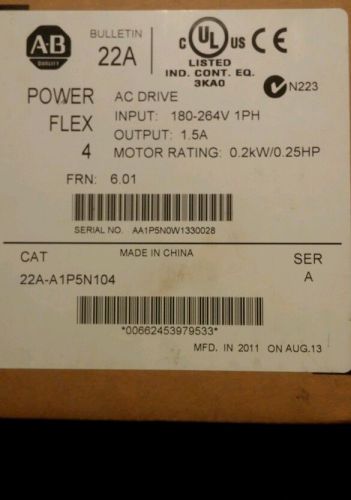 Allen Bradley Powerflex 4 VFD