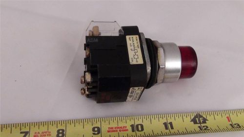 Allen Bradley Catalog 800T-PT16 Red Pushbutton Light - Excellent !!