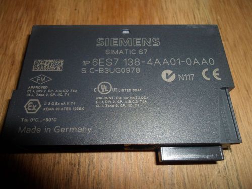 SIEMENS 6ES7 138-4AA01-0AA0 SIMATIC RESERVE MODULE (NEW NO BOX)