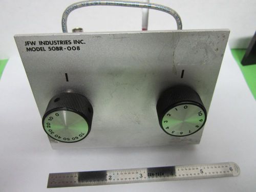 RF MICROWAVE ATTENUATOR 6 GHz FREQUENCY JFW 50BR BIN#F6