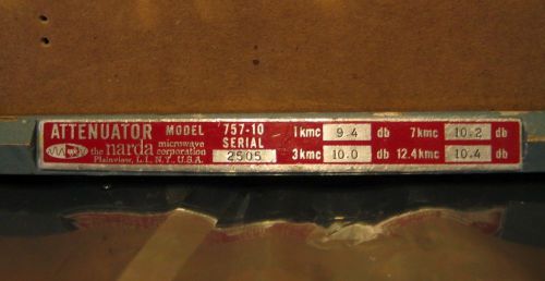 Model 757-10 Coaxial Attenuator 10dB 1-12.4GHz