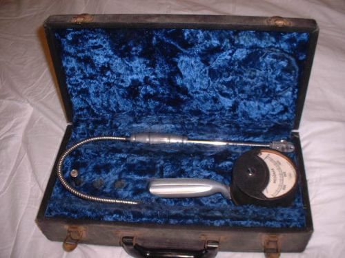 Vintage pyrocon pyrometer alnor type 4000 temperature tester + velvet lined case for sale