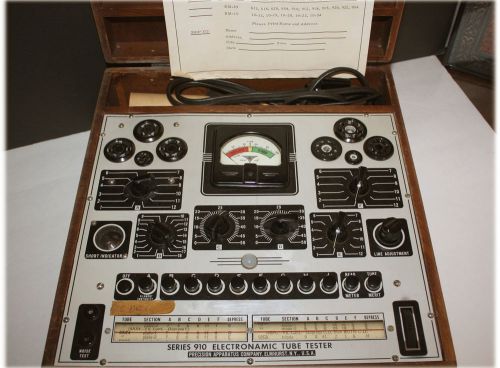 PRECISION APPARATUS SERIES 910 ELECTRONIC TUBE TESTER                      (CE2)