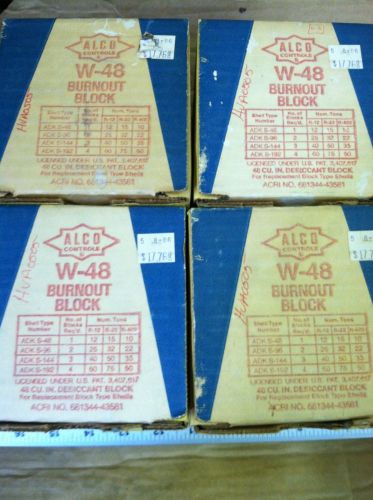 Lot of 4 Alco Burnout Block W-48 New - 48 Cu. In. Desiccant Block - J0913