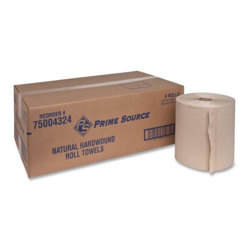 Genuine Joe Hard Wound Roll Towel - 6 / Carton - 7.88&#034; X 800 Ft - (gjo22600)