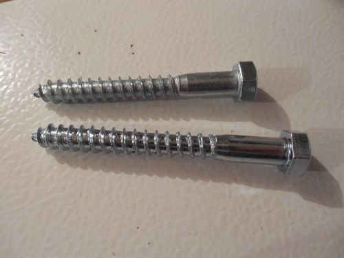 Lag bolts screws deck screws 3&#034; - 3-1/2&#034; x 3/8&#034; zinc coated - lot of 60 for sale