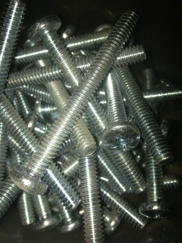 1/4-20x2 1/2 Machine Screw Phillips Pan Hd UNC Zinc Plated, Pk 100