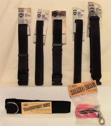 UNCLE MIKE`S DUTY BELTS &amp; RIPP RESTRAINTS VELCRO NYLON WEB POLICE TACTICAL 7 PCS