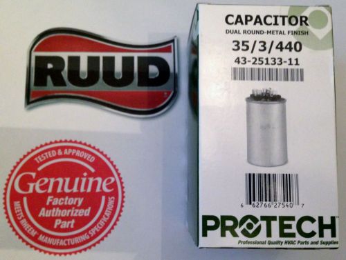 Ruud Rheem Corsaire Weather King 35 3 uf 440 Volt Round Capacitor 43-23204-05