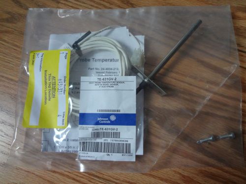 NEW Johnson Controls TE-631GV-2 Duct Temperature Sensor 4&#034; Probe 1K Nickel