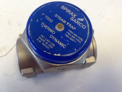 NEW OLD 1&#034; NPT SPIRAX SARCO STEAM TRAP COOL BLUE TD 52 THERMO DYNAMIC TD52 BA