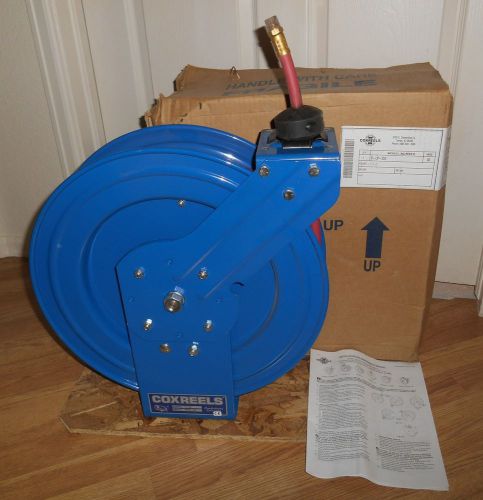 Coxreels p-lp-350 3/8&#034; x 50&#039; industrial spring driven retractable hose reel pa for sale