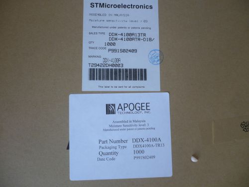 Lot of 1000 New STMicroelectronics DDX-4100A13TR DDX-4100ATR-D1B T29422DH0003