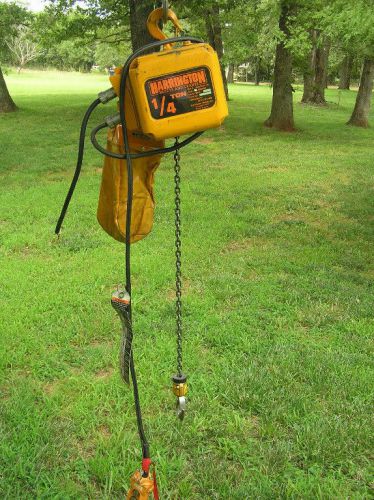 Harrington 1/4 ton 2 speed electric hoist    (good cond) for sale