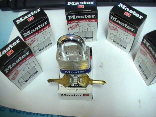 LOT OF 6 Master Lock Padlock 2&#034; INCH Shackle Keyed Alike Locks 17KA 19T451