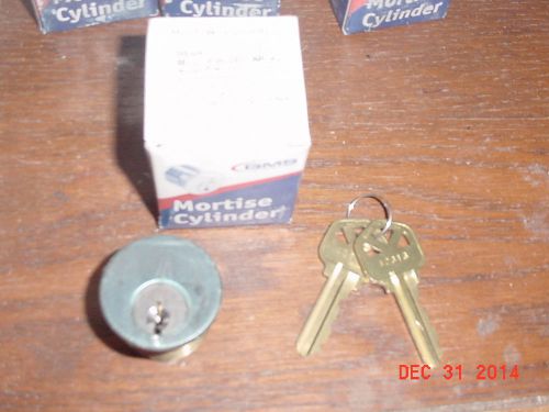 LOCKSMITH NOS Grade 2 GMS keyed Kwikset Mortise Cylinder w/ 2 keys KW Chrome