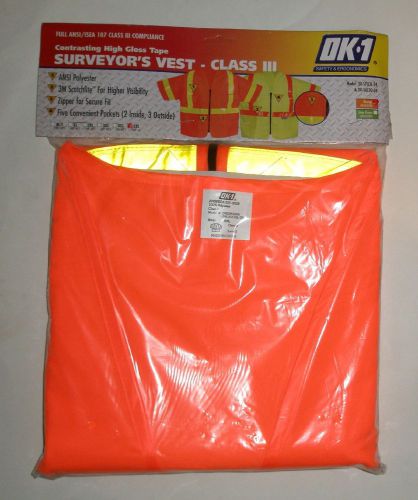 OK-1 / CLASS III / SURVEYOR&#039;S VEST / ORANGE / Sz 5XL - NEW in BAG / XXXXXL NEW!!