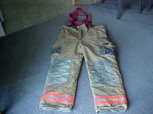 Globe firefighter turnout gear pants fireman w/suspenders fire department for sale