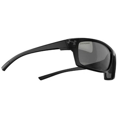 Under Armour 8630062-000008 Keepz Storm Shiny Black Rubber Gray Polarized Lens