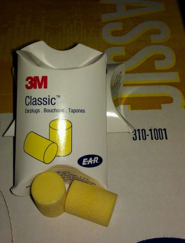 20 pairs of 3m classic earplugs 310-1001