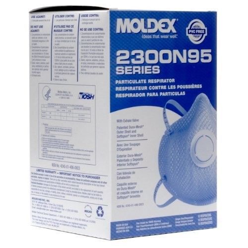 Moldex 2300n95 particulate respirator with exhale valve for sale