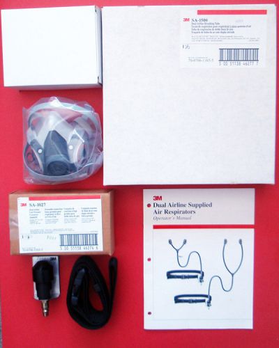 3m sa-6100lp dual airline low pressure  6100 respirator facepiece sa-1000lp for sale