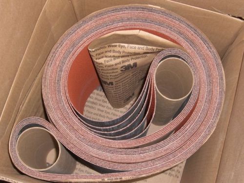 5 new 3M 12&#034; x 180&#034; 577F Cubicut RB Cloth Abrasive Sanding Belts P36 Grit #19475