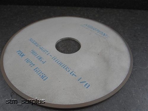 NORTON 6&#034; DIAMOND GRINDING WHEEL 1-1/4&#034; BORE SD30/40M1-R100B56 1/8