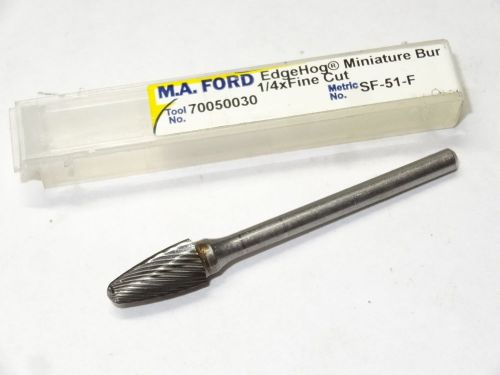 M.A. FORD SF-51-F 1/4&#034; Fine Cut Miniature Carbide Tip Bur Burr EdgeHog 70050030