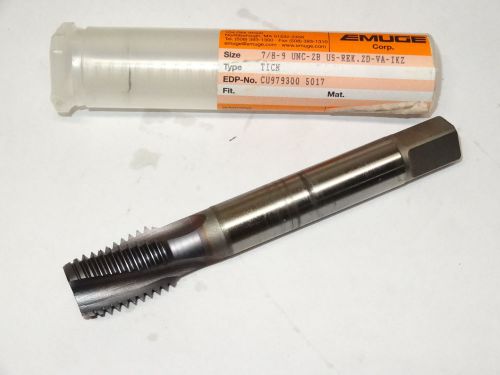 new EMUGE CORP 7/8-9 UNC-2B REK 2D-VA HSSE Spiral Flute Tap TiCN CU9793005017