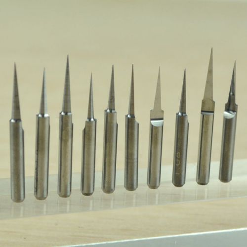 Carbide pcb board 0.1mm 10 degree engraving bits cnc router tool v-shape 10pcs for sale