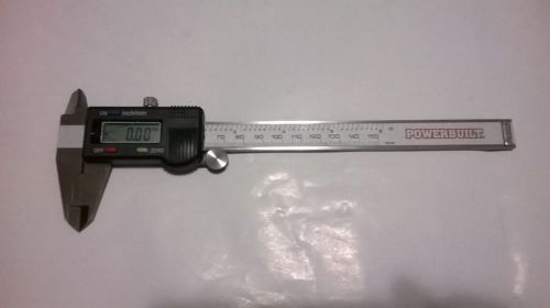 Powerbuilt 641130 6-inch stainless digital caliper, works well, crack screen for sale