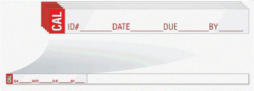 Calibration labels - wrap around style - 1/4 x 6 inches long - 120 labels for sale