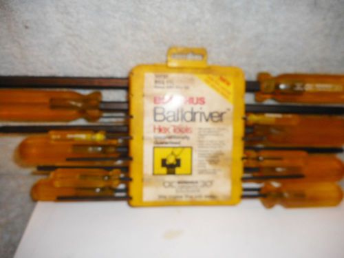 Machinists  1/10B1  USA Quality Bondhus 5/64-3/5 XL Ball Screwdriver Allen Set