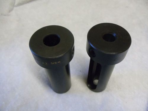 2 EA CNC LATHE TOOL HOLDER BUSHING CV STYLE 1 1/4 OD X 5/8 AND 1/2 ID