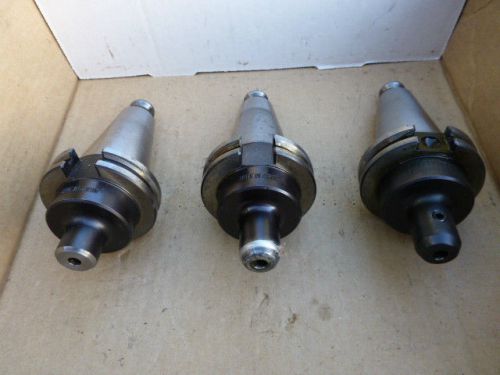 3 USED TECNARA CAT 40 TOOL HOLDERS 140-301-3  1/4&#034;  NO RESERVE