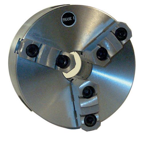 Phase II 559-112 3 Jaw Plain Back Chuck - CHUCK SIZE: 5&#034; Tool Material: Semi-ste
