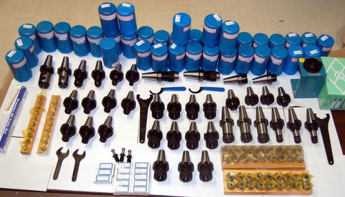 137 Pcs. Techniks CAT 40 CNC Mill Tooling Kit-Matsura-ER Collet,Chuck,Pull Stud