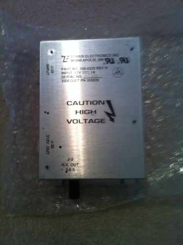 #1 VIDEOJET 355026-JA POWER SUPPLY FOR INKJET CODER, 100-0320 REV H